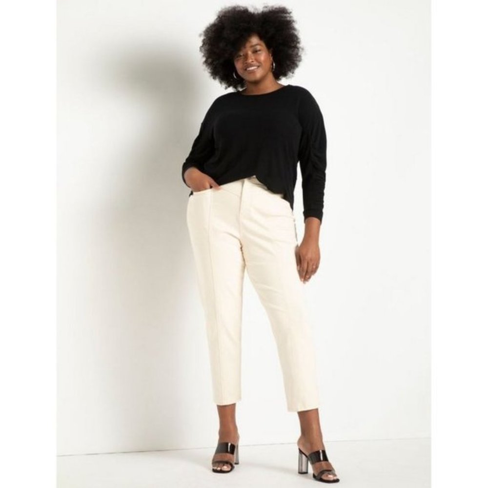 ✨ NEW Eloquii Seam Detail Jeans in Cream